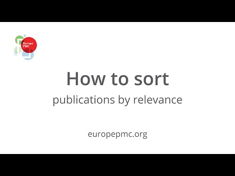 How to sort publications by relevance