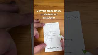 Convert from binary to decimal no calculator