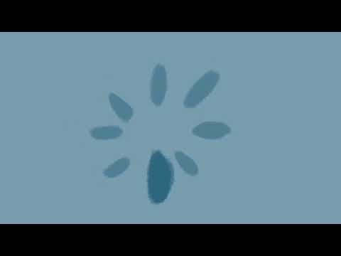 [Video Background] - Hand-Drawn Blue Spinner Animation - blue Background (No Audio) - 1h of Video