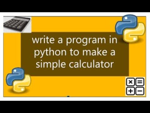 Create a calculator program in python.....