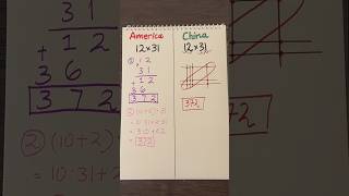 America vs China Multiplication Trick #mathshorts #multiplication #maths #multiplicationtrick