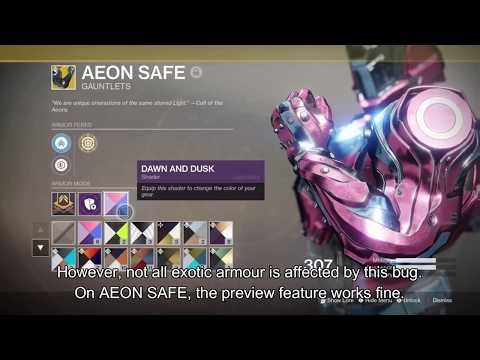 Destiny 2 | Shader Previewing bug in character menu (Outdated)