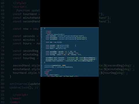 Simple Wall watch ⌚ project code #html #css #javascript  🥰❤️#coding  #varialviedo #programming