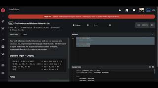 Codewars | Find Maximum and Minimum Values of a List | Python 8 kyu