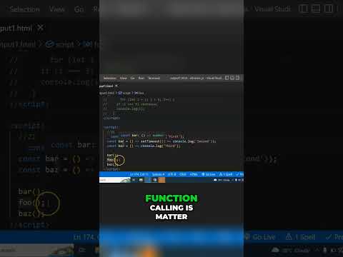 Javascript Interview question- Unlock the Mystery of Function Calling Order in V Language! #shorts