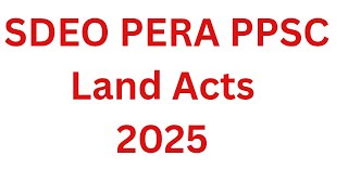 Sdeo pera ppsc land acts | SDEO Teat Preparation 2025 | Expected test Date ? 