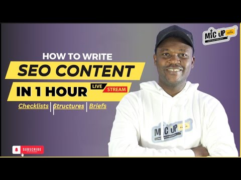 Live Recording: SEO Content Writing Lesson - Write and Optimize Your Content in 1 Hour