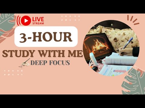3-HOUR STUDY WITH ME LIVE 📚 | Med Student 🩺 |Rain Sound 🌧️|No Break|