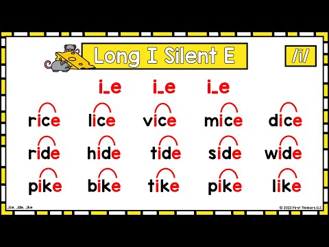 CVCE Word Practice Long I using Backward Blending for Kindergarten, First Grade, and Second Grade