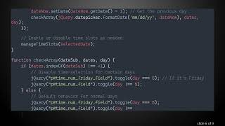 How to Disable Custom Dropdown Time Based on Datepicker Selection in jQuery