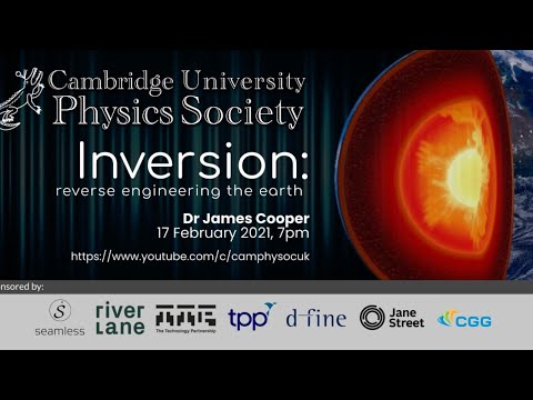 Dr James Cooper - Inversion: Reverse-Engineering the Earth