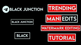 Hw to edit logo like Mani edits||In kannada||watermark like Mani edits||