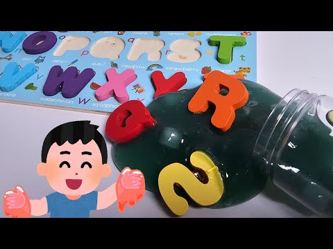 ABC Puzzle with Slime  | Fun Alphabet Learning for #toddlers  #slime #abcd #abcpuzzle #funlearning