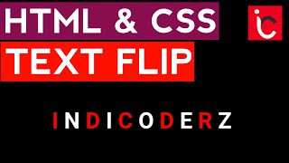Flip text animation using html and css