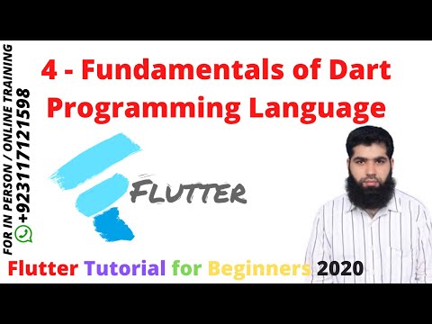 Flutter Tutorial for Beginners 2020 | 4 - Fundamentals of Dart programming language.