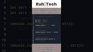 JavaScript Concatenate strings #javascriptinterviewquestions #javascripttutorial #javascript #job  #
