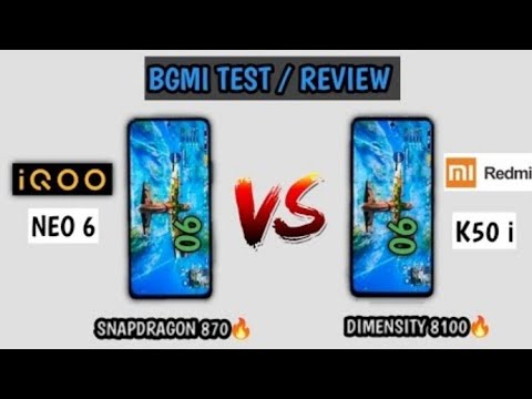 REDMI K50 i VS IQOO NEO 6 PUBG TEST/REVIEW | DIMENSITY 8100 VS SNAPDRAGON 870🔥