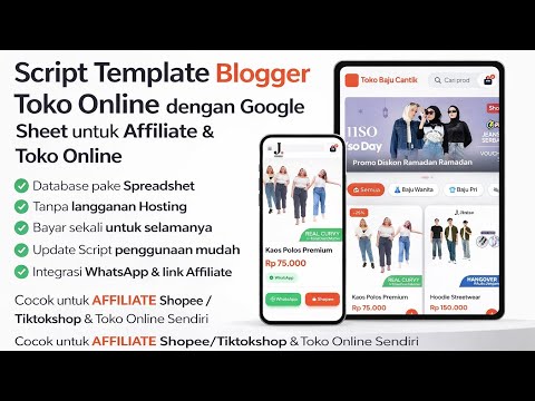 Script Toko Online Blogger Database Google Sheet Untuk Affiliate Shopee - Tanpa Langganan Hosting 