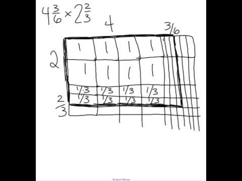 multiplying mixed numbers array