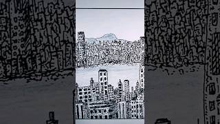 City Pop #shorts #timelapse #drawing #howto #fountainpen #mindfulness #doodle #city #anxiety #bored