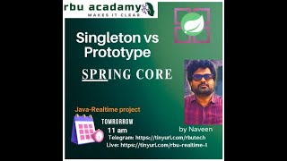 spring core | singleton vs prototype by Naveen #java #springboot #spring #microservices
