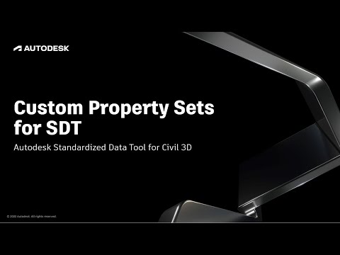 Standardized Data Tool for Civil 3d - Custom Property Sets