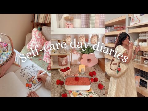 Self-care Day Diaries 💕🍵 baking, retail therapy, hobbies, bath time & more!