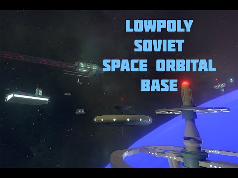 LowPoly Space Orbital Base Asset