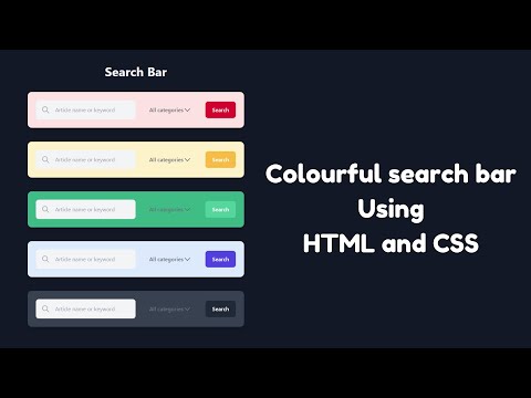 Searchbar using HTML and CSS