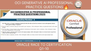 OCI Generative AI Professional 2025 | Practice Questions & Answers | Certification exam #OCI #genai