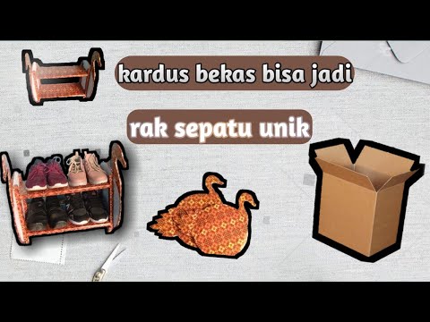 DIY rak sepatu || kreasi kardus bekas unik || rak sepatu handmade #raksepatu