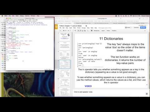 Dictionary length, keys and values