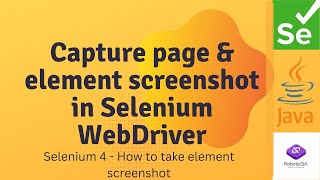 How to take Page & Element screenshot in Selenium WebDriver | 2025