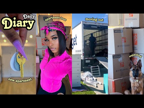 DAILY DIARY: I MOVED OUT! + NEW APARTMENT TOUR + UNPACK WITH ME + DECORATING MY NEW PLACE