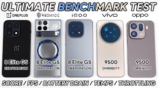 OnePlus 15 vs REDMAGIC 11 Pro vs iQOO 15 vs Vivo X300 Pro vs OPPO Find X9 Pro Benchmark Test