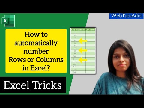 Excel Tricks|How to automatically number rows and columns in excel #serialnumber #excel  #automatic