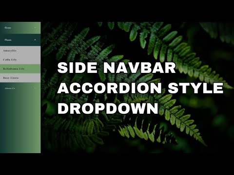 LEFT NAVIGATION BAR DROPDOWN USING HTML AND CSS | ACCORDION STYLE DROPDOWN USING CHECKBOX.