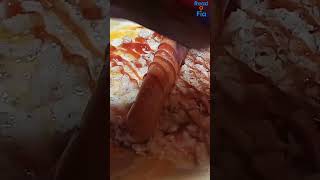 Pancake Stuffed Sausage Street Food in Taiwan Night Market | #streetfoodshorts #sausage