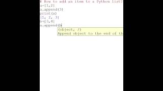 How to Add an Item to a Python List? 🐍📋 #shorts #learnpython