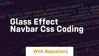 Glass effect navbar css coding