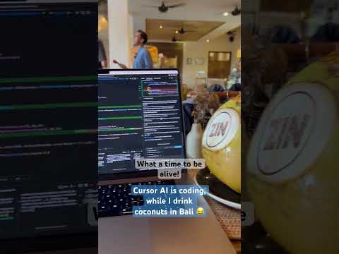 Cursor ai is coding while I drink coconuts in Bali. What a time to be alive!