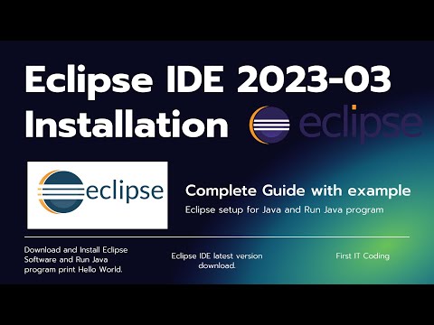 How to install Eclipse IDE 2023-03 on Window 7,8,10,11.