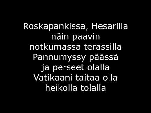 Paavi Roskapankissa (Tuomari Nurmio black metal cover)