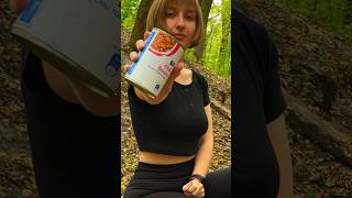 Super Easy CANNED FOOD hack 🤯👌🏻 #outdoors #survival #bushcraft #shorts #camping