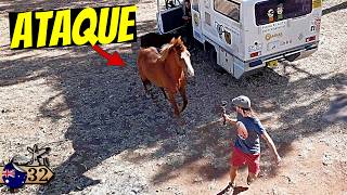 Nos ATACA UN CABALLO SALVAJE en un PUEBLO ABANDONADO del centro de AUSTRALIA 😱💥