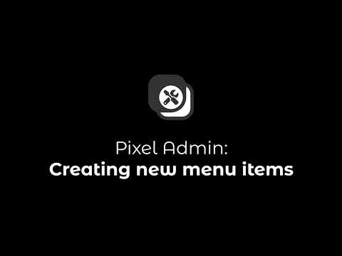 Creating new menu items