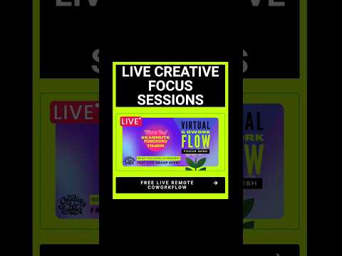 Hold space for your creative ideas ⏰ #virtualcowork #pomodoro #creativefocus