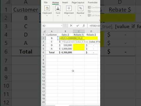 How to use the IF Statement in Excel #shorts