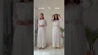 Styling white Chikankari kurti | wearing versus styling #chikankari #styling #shorts #ethnic