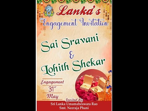 SAI SRAVANI WITH LOHITH SEKHAR | ENGAGEMENT LIVE STREAMING | MAMIDALA EVENTS